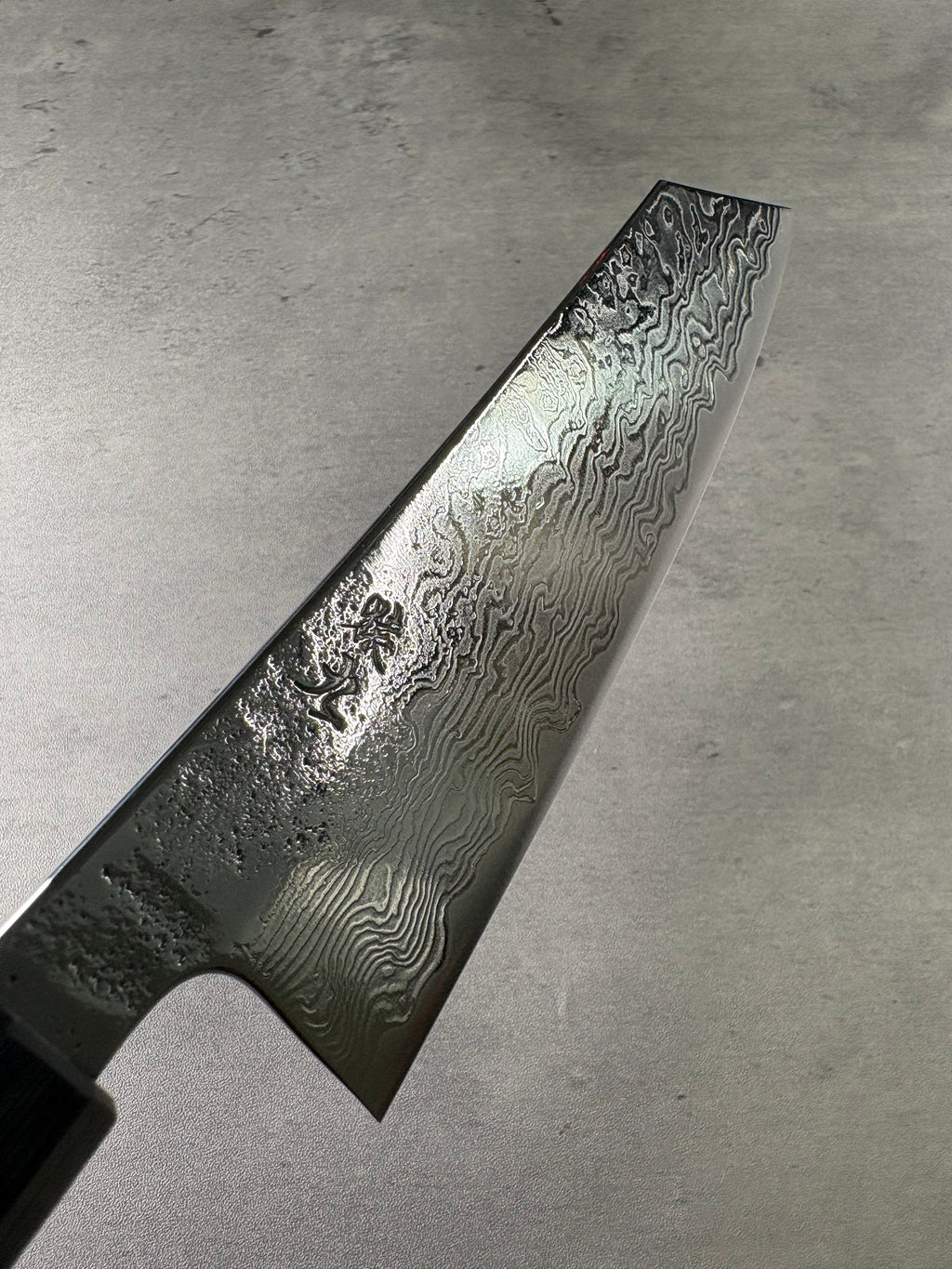 Enkyu Homuragumo　Santoku 180mm Gray laminated wood handle