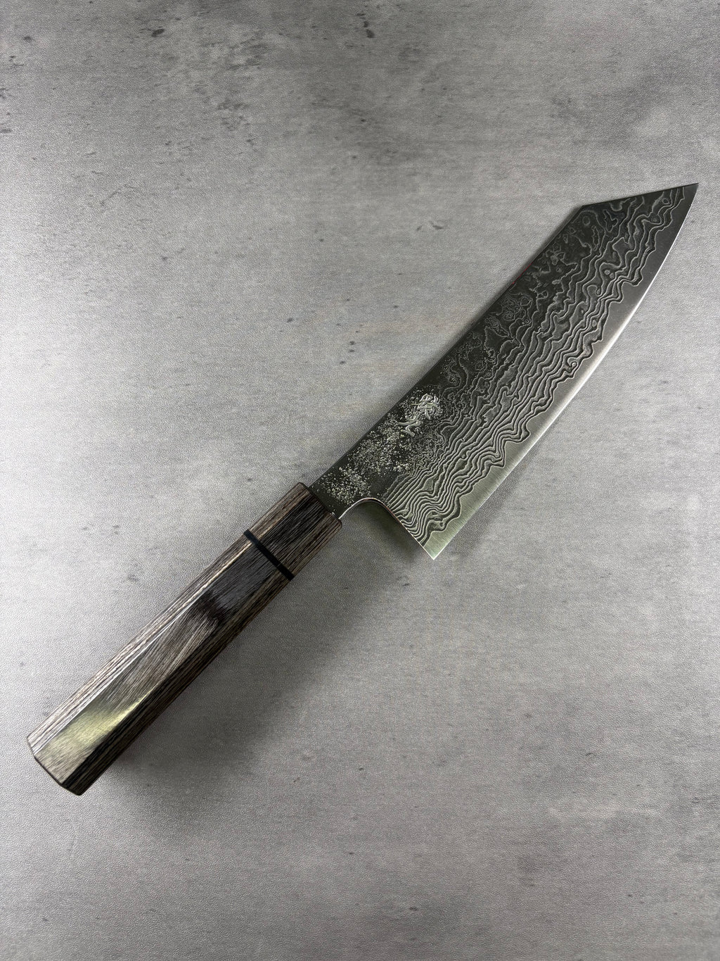 Enkyu Homuragumo　Santoku 180mm Gray laminated wood handle