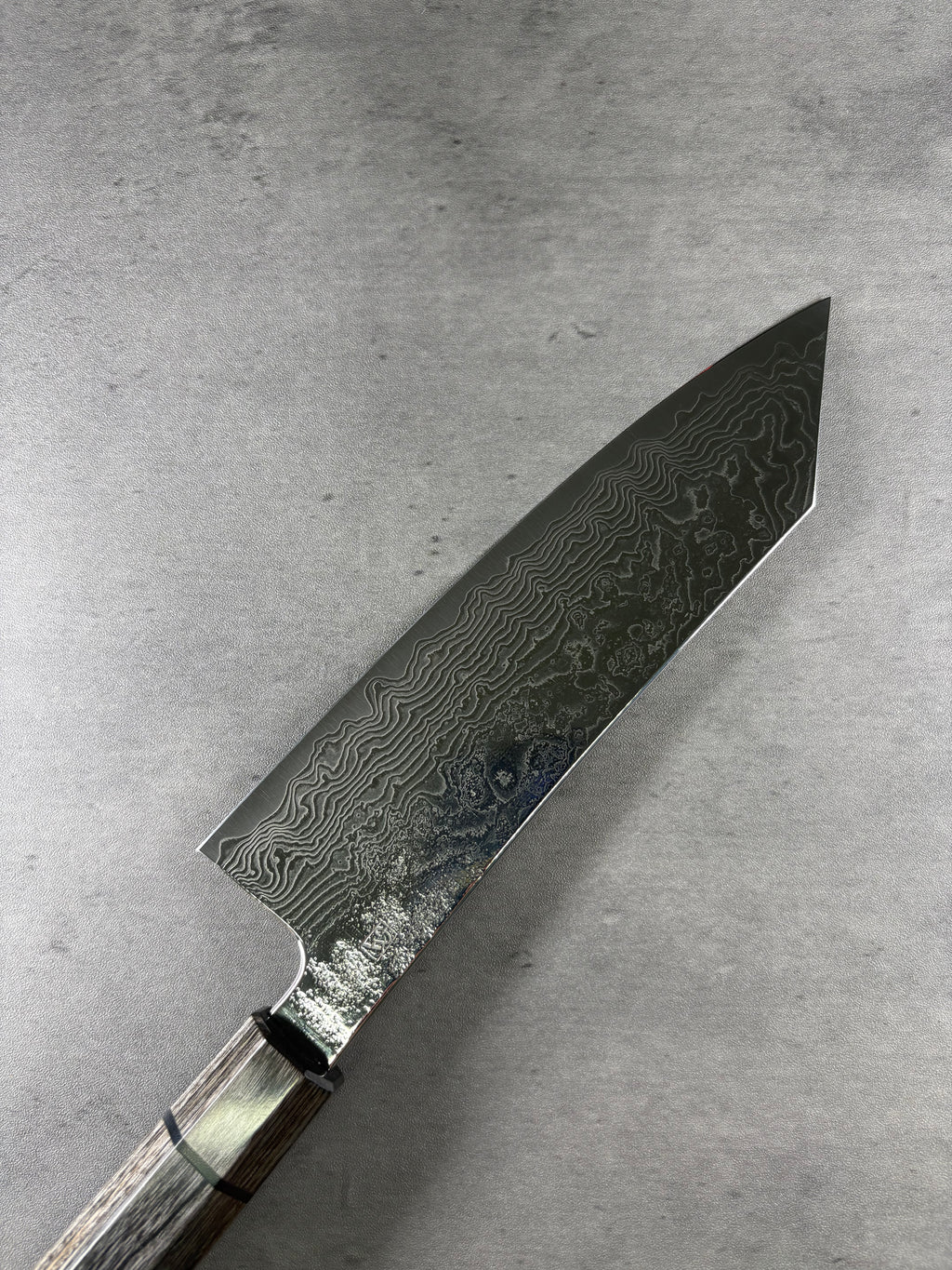 Enkyu Homuragumo　Santoku 180mm Gray laminated wood handle