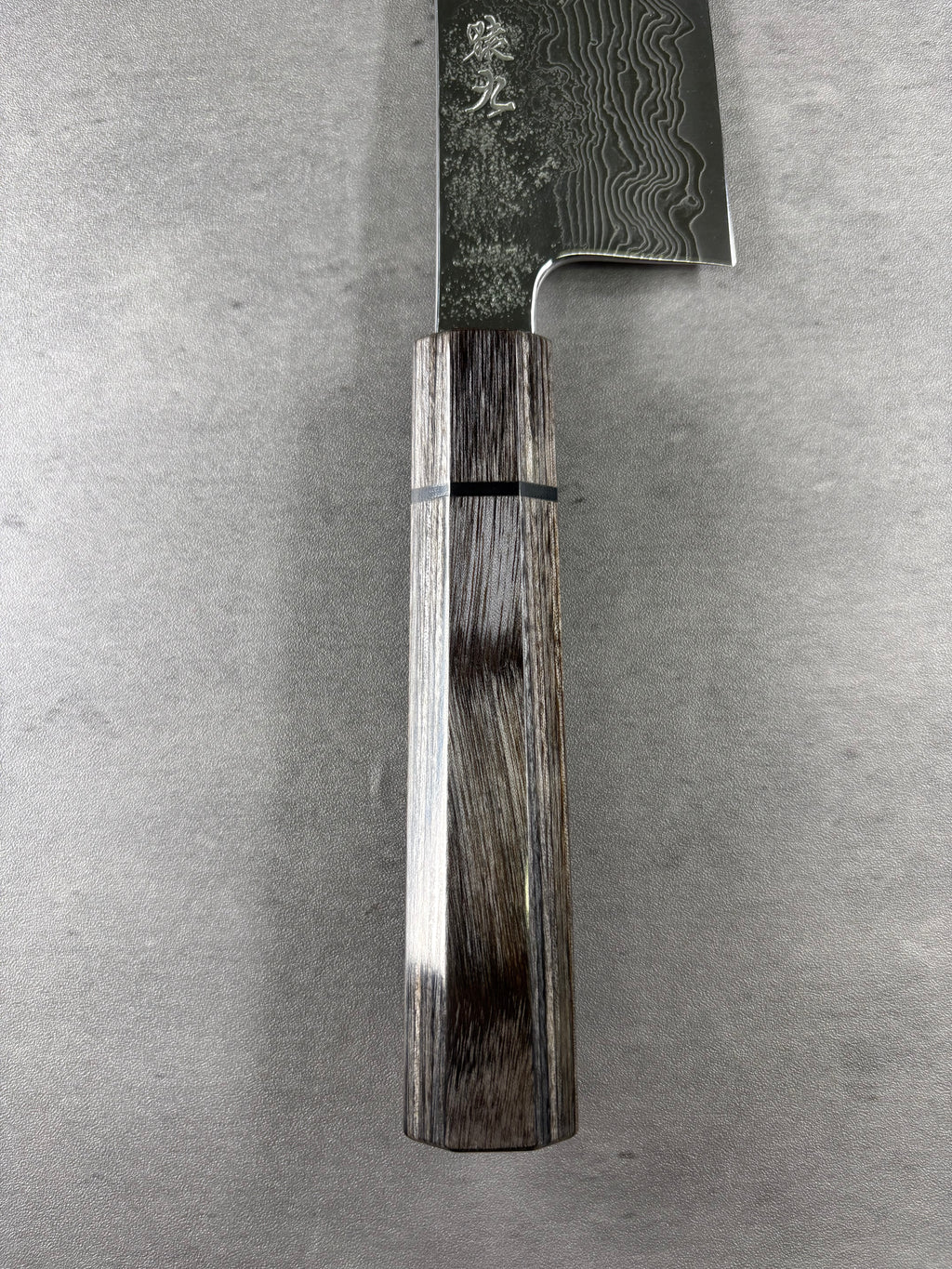 Enkyu Homuragumo　Santoku 180mm Gray laminated wood handle